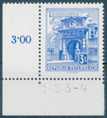 Briefmarke mit Symbolzahl(en)